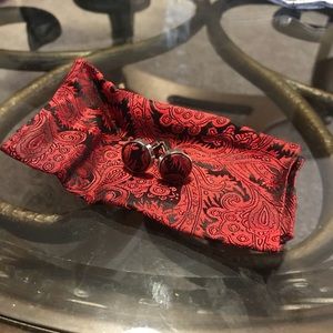 Cufflinks and handkerchief set